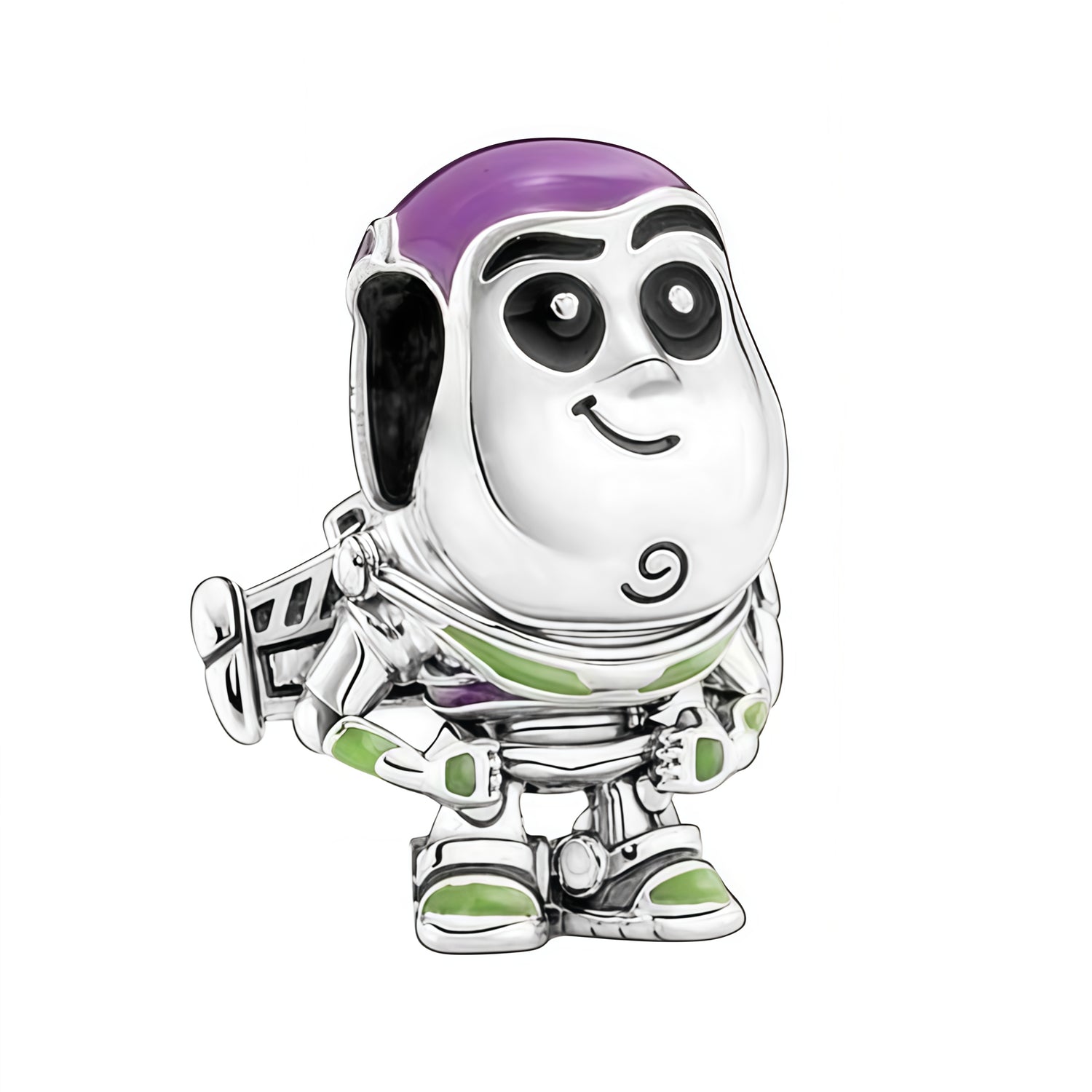 Apporte une touche galactique et iconique à ton bracelet avec ce charm inspiré de Buzz l’Éclair. Son design en argent 925 met en valeur le célèbre ranger de l’espace dans une version tout argentée, élégante et fidèle au personnage. Un bijou Disney Pixar collector, parfait pour les fans de Toy Story et des aventures “vers l’infini et au-delà”.

Caractéristiques :

- Matière : Argent 925.
- Design : Buzz l’Éclair en charm avec détails soignés et finition argentée.
- Dimensions : Taille délicate et confortable