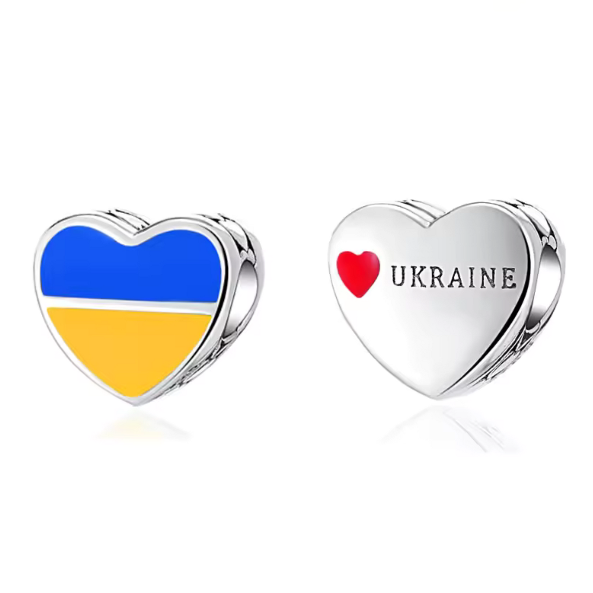 Montrez votre soutien avec ce charm Cœur Love Ukraine ! Fabriqué en argent S925, ce charm vibrant représente un cœur aux couleurs du drapeau ukrainien, symbole de solidarité et d'amour pour ce beau pays. Parfait pour ceux qui souhaitent exprimer leur engagement et leur affection pour l'Ukraine, ce charm est compatible avec les bracelets Pandora, ajoutant une note significative à votre collection.
