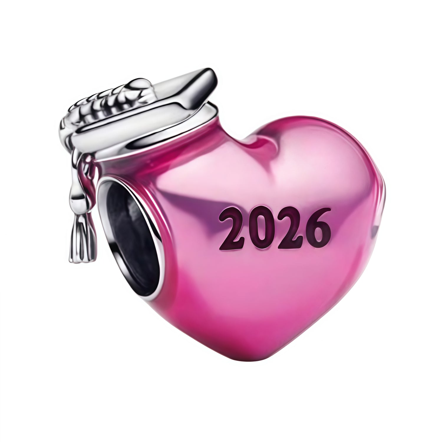 Apporte une touche douce et symbolique à ton bracelet avec ce charm cœur diplôme 2026 rose. Son design en argent 925 avec émail rose et l’année 2026 gravée en fait un bijou parfait pour célébrer une graduation avec tendresse. Un charm raffiné, joyeux et plein d’émotion, idéal pour offrir ou pour garder un souvenir précieux de cette belle réussite.

Caractéristiques :

- Matière : Argent 925 avec émail.
- Design : Cœur rose avec inscription 2026 et finition soignée.
- Dimensions : Taille délicate et conforta