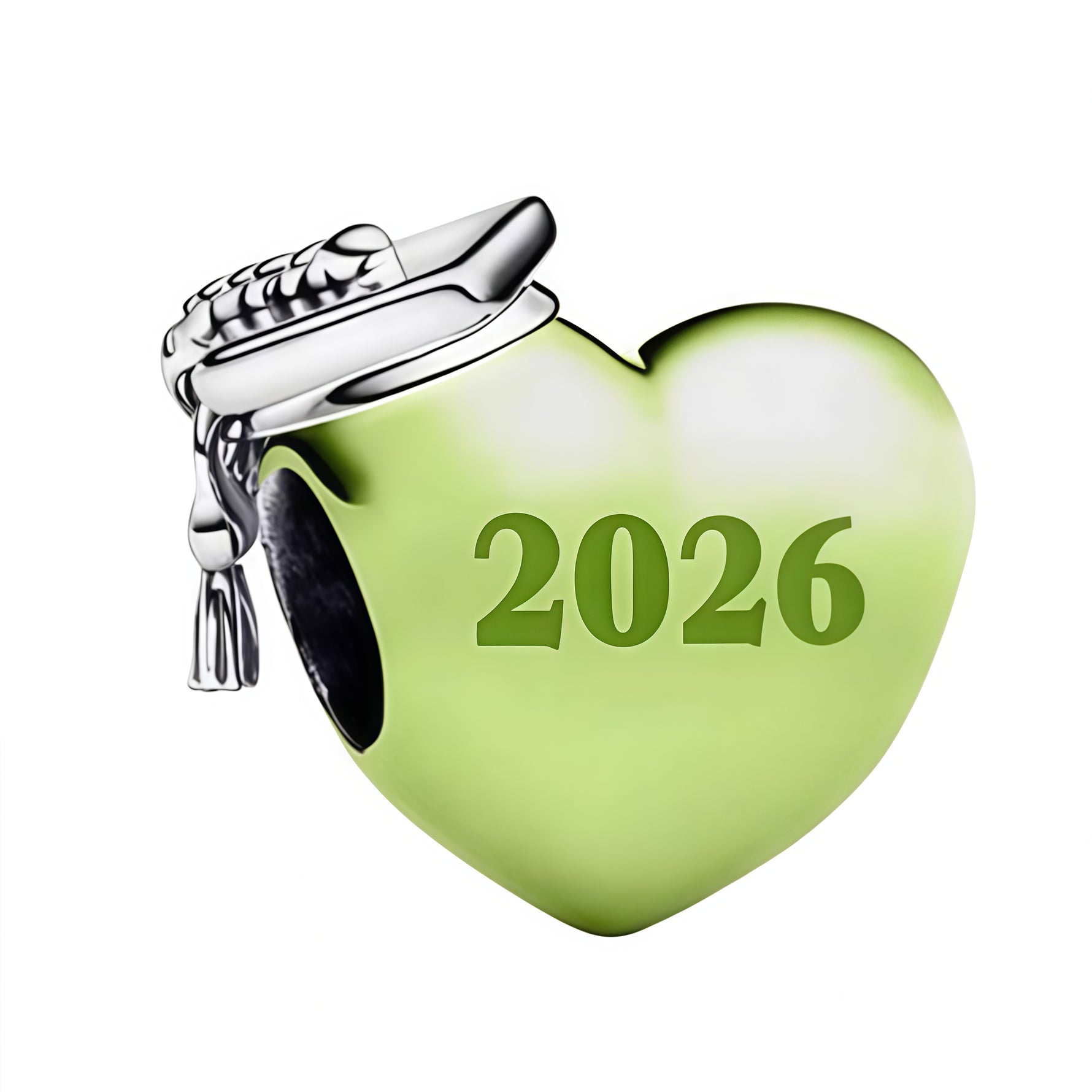 Apporte une touche élégante et symbolique à ton bracelet avec ce charm cœur diplôme 2026 vert. Son design en argent 925 avec émail vert et l’année 2026 gravée en fait un bijou parfait pour célébrer une graduation et marquer un souvenir fort. Un charm raffiné, joyeux et plein d’émotion, idéal pour offrir ou pour garder une belle trace de cette réussite.

Caractéristiques :

- Matière : Argent 925 avec émail.
- Design : Cœur vert avec inscription 2026 et finition soignée.
- Dimensions : Taille délicate et con