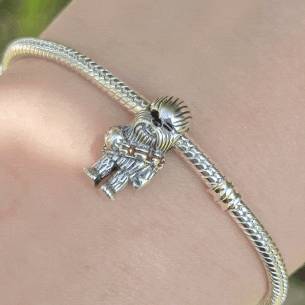 Ajoutez une touche de courage et de robustesse à votre collection avec ce charm représentant Chewbacca, le fidèle Wookiee de Star Wars. Conçu en argent sterling S925, ce charm capture l’essence sauvage et l’adorable côté du célèbre compagnon de Han Solo.