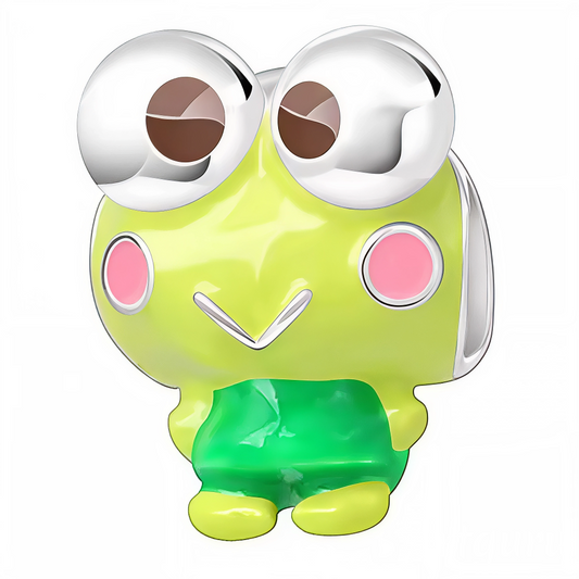 Apportez une touche de fraîcheur et de bonne humeur à votre collection avec ce charm en Argent 925 représentant Keroppi, la petite grenouille malicieuse. Un bijou charmant et ludique, parfait pour les fans de l’univers Sanrio.

Caractéristiques
– Matière : Argent 925
– Design : Keroppi finement détaillé
– Coloris : Argenté avec finitions soignées
– Style : Kawaii, amusant et joyeux