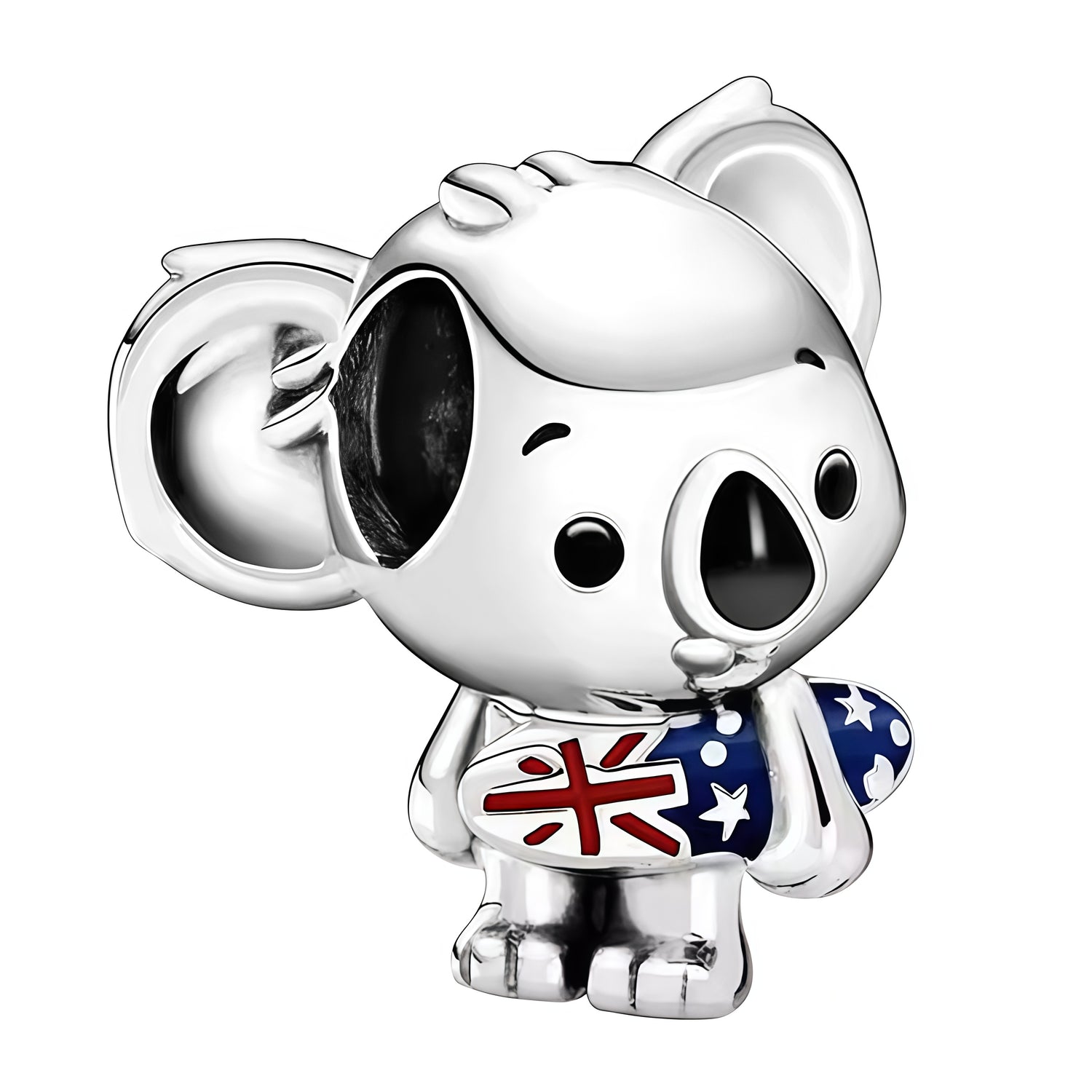 Apporte une touche de fun et d’évasion à ton bracelet avec ce charm représentant un koala avec une planche de surf, inspiré de l’ambiance australienne. Son design adorable et original évoque les vacances, l’océan et l’esprit décontracté, tout en ajoutant une note mignonne et pleine de caractère à ta collection. Un bijou charmant et facile à porter, parfait pour les amoureux de l’Australie et des univers ensoleillés.

Caractéristiques :

-&nbsp;Matière : Argent 925.
-&nbsp;Design : Koala avec planche de surf