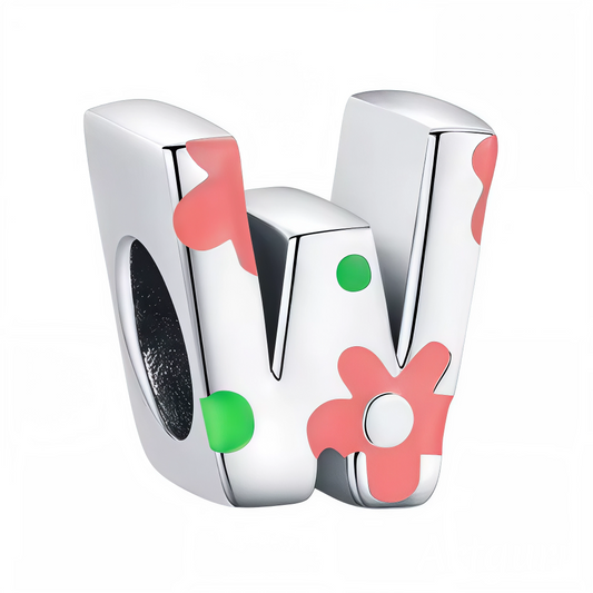 Apportez une touche d’originalité à votre bracelet avec ce charm en forme de lettre "W", réalisé en argent 925 et décoré de taches de couleur dans un style artistique. Un bijou unique et raffiné, parfait pour exprimer votre créativité, votre personnalité ou offrir un cadeau haut en couleur à un être cher.