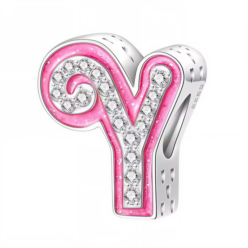Ce charm alphabétique youthful exhibe la lettre « Y » bifurquée en ruban rose rayonnant texturé, constellée de strass blancs sur la fourche et la queue spiralée pour un éclat diamanté jeune et espiègle. La forme 3D en Y fourchue avec perforations ludiques injecte jeunesse et yearning au design joyeux. Symbole d’initiale jeune et yearning, il ymaginise les bracelets d’une fraîcheur féminine irradiante.

Caractéristiques :
Matière : Argent 925 (S925) avec émail rose scintillant et strass blancs.
Design : Lett