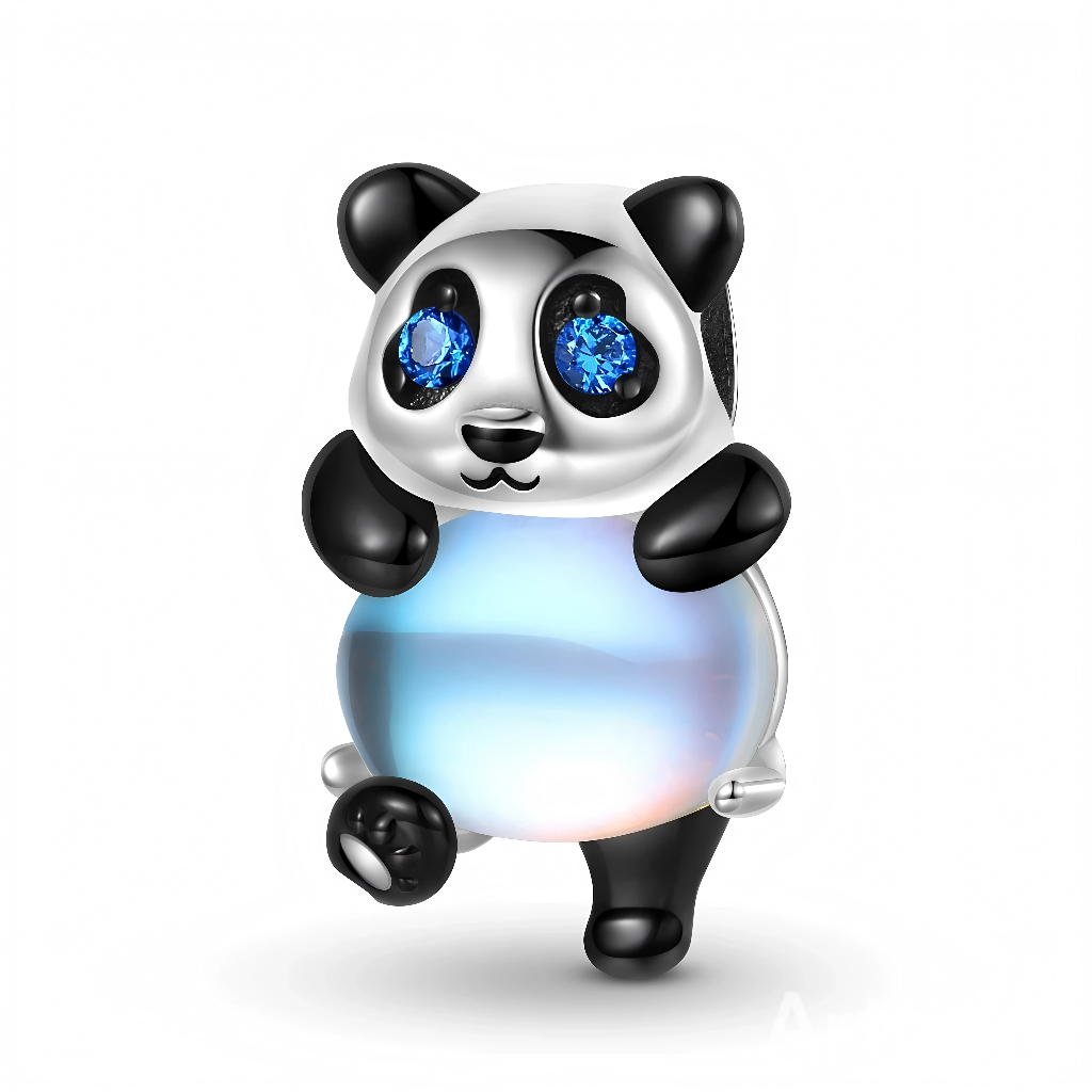 Charm figuratif panda brillant en Argent 925, idéal pour symboliser la douceur, la chance ou l’amour des animaux. Grâce à son ventre nacré et ses yeux bleu cristal, il apporte une vraie touche de lumière et d’originalité sur un bracelet type Pandora, porté seul comme pièce forte ou assorti à d’autres charms animaux.