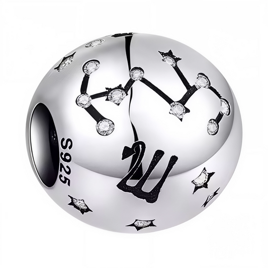 Affichez la puissance mystique du Scorpion avec ce charm rond en argent 925, orné d’une gravure précise de sa constellation. Ce bijou symbolique et élégant est parfait pour personnaliser votre bracelet ou offrir un cadeau unique à un passionné d’astrologie.