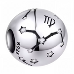 Exprimez la finesse et la sagesse du signe de la Vierge avec ce charm rond en argent 925, finement gravé de la constellation du signe. Ce bijou élégant et symbolique est parfait pour personnaliser votre bracelet ou offrir un cadeau unique à un passionné d’astrologie.