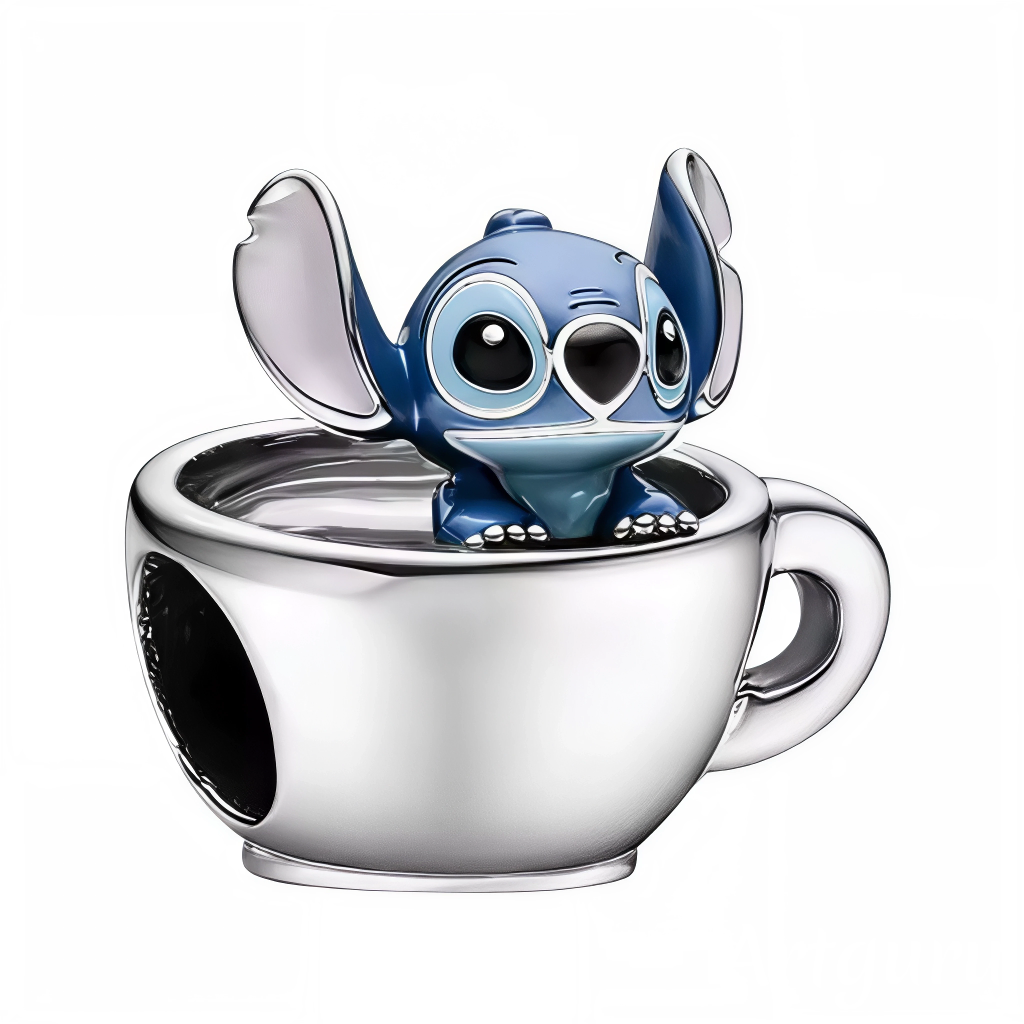 Ajoutez une touche de douceur et d’originalité à votre collection avec ce charm charmant représentant Stitch bleu confortablement installé dans une tasse de café en Argent 925 (S925). La finition argentée brillante de la tasse contraste délicatement avec les détails bleus de Stitch, créant un bijou à la fois ludique et raffiné. Parfait pour les amateurs de Disney et les passionnés de moments cocooning.