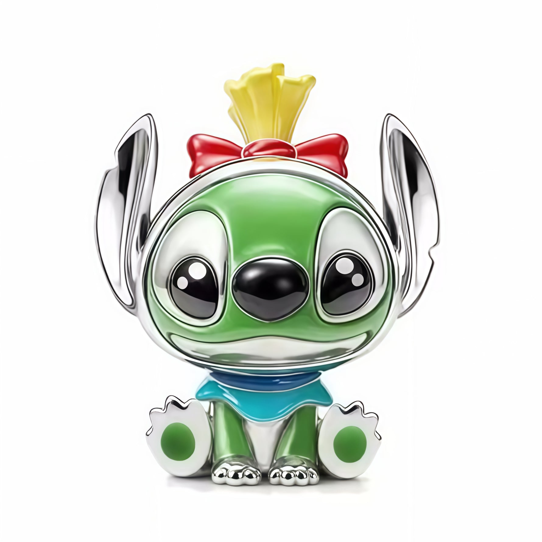 Apporte une touche douce et craquante à ton bracelet avec ce charm Stitch argent et vert bébé. Inspiré de l’univers Disney, ce bijou en argent 925 met en valeur Stitch dans une version bébé pleine de tendresse, avec des détails verts qui soulignent son côté espiègle et adorable. Un charm original et attendrissant, parfait pour les fans de Lilo et Stitch.

Caractéristiques :

- Matière : Argent 925.
- Design : Stitch bébé argent et vert avec finitions soignées.
- Dimensions : Taille délicate et confortable à
