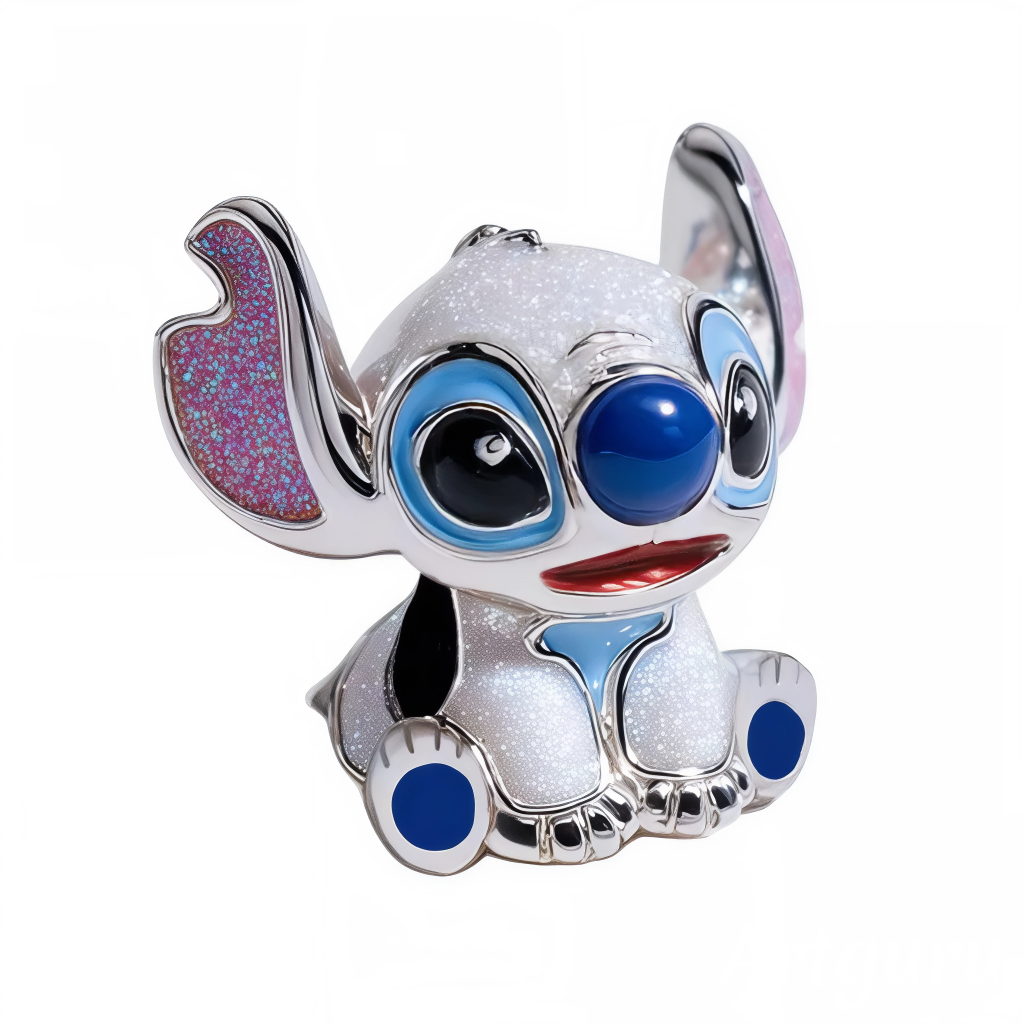 Ajoutez une étincelle de magie à votre collection avec ce charm unique représentant Stitch dans une posture assise adorable, exhibant fièrement ses grandes oreilles parsemées d’un éclat rose scintillant. L’univers éclatant de Lilo et Stitch prend vie à travers cette création lumineuse, idéale pour accompagner tous les instants de tendresse et de fantaisie.

Confectionné en argent 925, ce charm séduit par ses reflets nacrés et ses détails minutieux : la texture pailletée de Stitch, ses larges oreilles ornées