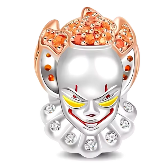 Ajoutez une touche de suspense et de frissons à votre collection avec ce charm représentant Ça, le célèbre clown maléfique du roman de Stephen King. Conçu en argent sterling S925, ce charm capture l'essence terrifiante et emblématique de Pennywise, avec ses traits distinctifs et son sourire inquiétant.

Le design minutieux de Pennywise, avec son maquillage clownesque et son expression sinistre, est parfait pour les amateurs d'horreur et les fans du roman culte.