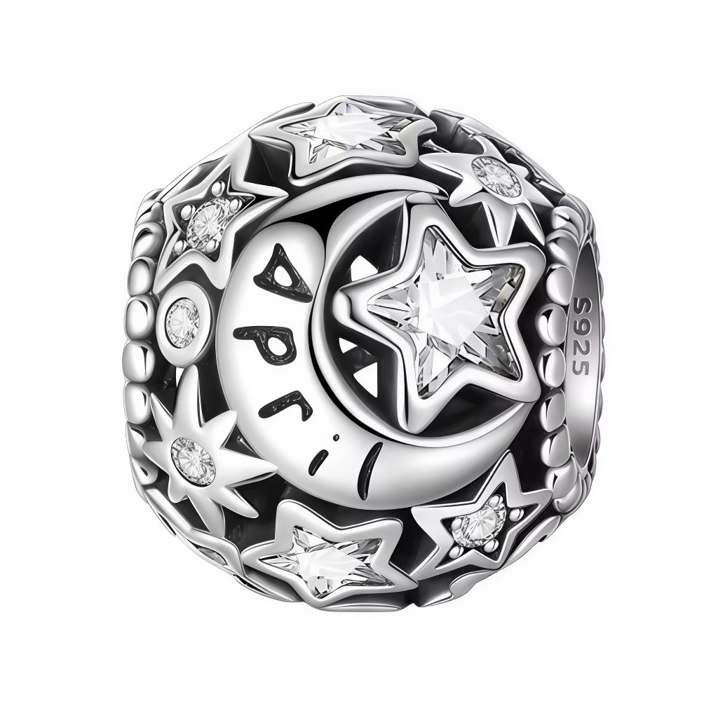 Célébrez le mois d’avril avec ce charm en argent 925 orné de magnifiques étoiles serties de strass blancs éclatants. Son design raffiné et lumineux en fait un bijou parfait pour personnaliser votre bracelet ou offrir un cadeau élégant à une personne née en avril.