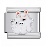 Ce charm italien joue la carte du mystère et de l’espièglerie avec un fantôme blanc aux détails noirs et orange, délicatement posé sur une plaque argentée minimaliste. Parfait pour créer une ambiance Halloween ou pour ajouter une note fantaisiste à votre bracelet à charms italien, ce bijou séduit par son design contemporain et son air malicieux. Idéal pour exprimer votre originalité et votre côté joueur, en toute saison.

Caractéristiques

Matière : Argent sterling argenté, émail blanc, noir et orange
Desig