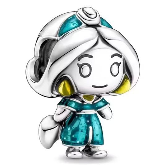 Invitez l’aventure et l’exotisme dans votre collection avec ce charm en argent 925 représentant Jasmine, la princesse au caractère intrépide et à la beauté envoûtante. Inspiré du film Aladdin, ce bijou capture l’élégance et la liberté d’esprit de cette icône Disney.

✨ Caractéristiques :

Matière : Argent 925 finition brillante et résistante
Design : Jasmine en tenue orientale avec détails raffinés et allure royale
Coloris : Argent poli avec possibilité d’émail turquoise et doré pour une touche fidèle au pe