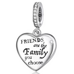 Célébrez les liens précieux de l’amitié avec ce charm médaillon gravé de l’inscription "Friends are the family you choose". Un bijou symbolique et émouvant, parfait pour rappeler que les vrais amis sont ceux qui occupent une place unique dans notre cœur.