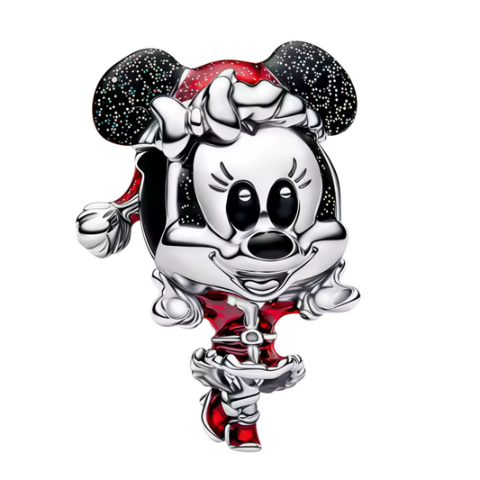 Apportez une touche festive et scintillante à votre collection avec ce charm en Argent 925 (S925), représentant Minnie pailletée vêtue de sa tenue de Noël. Un bijou joyeux et élégant parfait pour sublimer vos bracelets et colliers pendant la saison des fêtes.

Caractéristiques
– Matière : Argent 925 (S925).
– Design : Minnie pailletée en tenue de Noël détaillée.
– Coloris : Argenté brillant avec paillettes rouges et blanches.
– Compatibilité : Convient aux bracelets à charms type Pandora et colliers.
– Styl