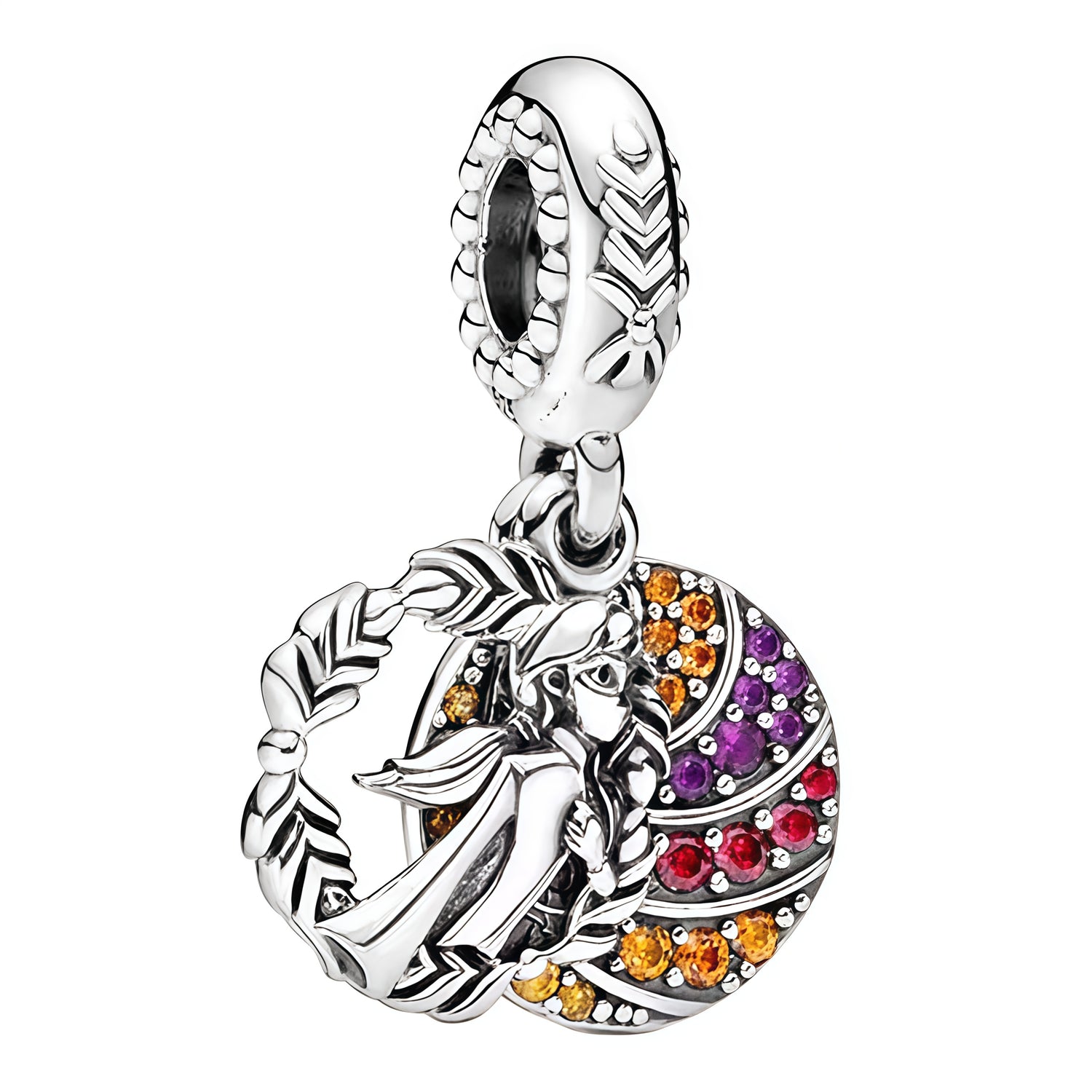 Apporte une touche féerique et touchante à ton bracelet ou collier avec ce charm pendentif Anna de La Reine des Neiges. Inspiré de l’univers Disney, ce bijou met en valeur la silhouette déterminée et courageuse d’Anna, souvent entourée de motifs enneigés ou de cristaux colorés (rouge, violet, miel), avec des finitions en argent sterling et des détails soignés. Un charm emblématique et plein d’émotion, parfait pour les fans du film et les bijoux au style féminin et symbolique.

Caractéristiques :
- Matière :