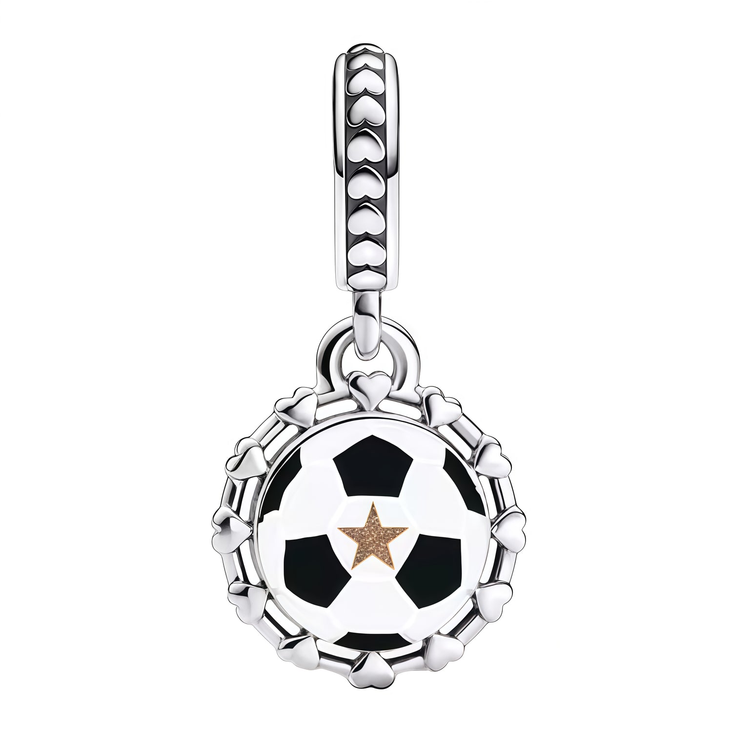 Apporte une touche sportive et élégante à ton bracelet avec ce charm pendentif ballon de football. Inspiré de l’univers du foot, ce bijou met en valeur un ballon stylisé avec des détails soignés et un design dynamique qui reflète parfaitement la passion du jeu. Un charm original et plein d’énergie, parfait pour les fans de football et des bijoux symboliques.

Caractéristiques :

- Matière : Argent 925.
- Design : Ballon de football en version pendentif avec finitions soignées.
- Dimensions : Taille délicate