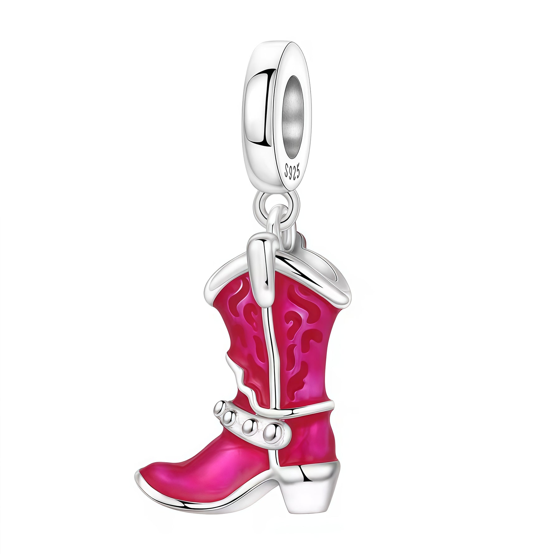 Charm pendentif élégant représentant une botte inspirée de l’univers de Barbie, finement travaillée en argent 925. Son design féminin et coloré, avec ses détails roses et ses finitions argentées, apporte une touche glamour et originale à votre bracelet ou collier.

Caractéristiques :

- Matière : Argent 925.
- Design : Botte de Barbie rose avec détails et finitions argentées.
- Style : Féminin, glamour, tendance et original.
- Symbolique : Féminité, élégance, confiance et style.
- Compatibilité : Charm pend