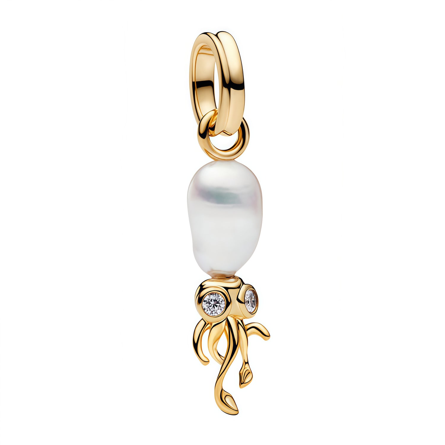 Apporte une touche marine et originale à ton bracelet avec ce charm pendentif Calamar doré. Inspiré de l’univers des fonds marins, ce bijou met en valeur un calamar élégant avec une finition dorée lumineuse et des détails soignés qui lui donnent un style raffiné et plein de caractère. Un charm original et tendance, parfait pour celles et ceux qui aiment les bijoux inspirés de la mer.

Caractéristiques :

- Matière : Argent 925.
- Design : Calamar en version pendentif avec finitions soignées.
- Dimensions : 