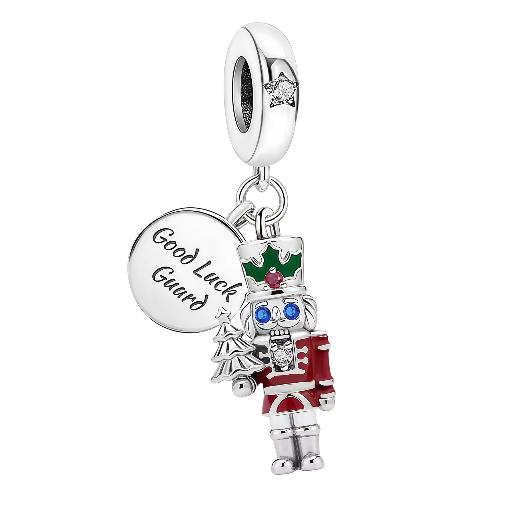 Apporte une touche festive et élégante à ton bracelet avec ce charm pendentif casse-noisette “Good Luck Guard”. Inspiré de l’univers de Noël, ce bijou en argent 925 met en valeur un casse-noisette raffiné, avec des détails colorés et une allure symbolique porte-bonheur. Un charm original et chaleureux, parfait pour les amateurs de bijoux de saison et des pièces pleines de charme.

Caractéristiques :

- Matière : Argent 925 avec détails en émail et oxyde de zirconium.
- Design : Casse-noisette mobile avec fi