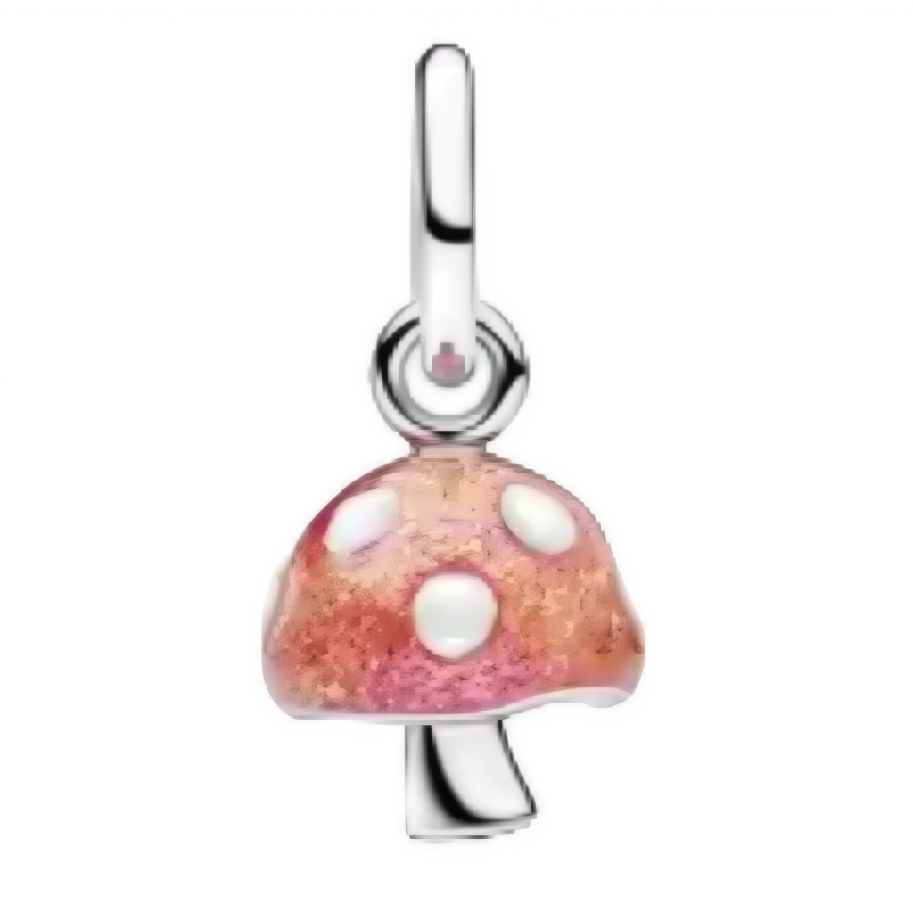 Ce charm délicat en argent 925 capture un champignon féerique au chapeau irisé et pailleté, orné de trois points blancs nacrés, invitant à un univers magique et ludique plein de fantaisie automnale.

Caractéristiques :

Composition : Argent sterling 925 poli, chapeau en émail&nbsp; translucide avec effet paillettes et perles blanches brillantes pour un rendu chatoyant.
Esthétique : Tige fine élancée et chapeau bombé texturé, boucle supérieure discrète pour fixation aisée.
Finition : Émail multicouche haute 