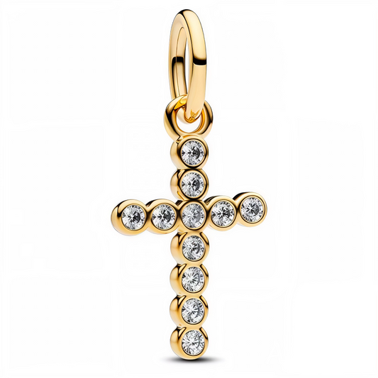 Apportez une touche spirituelle et élégante à votre collection avec ce charm pendentif en Argent 925, finement doré et orné de strass scintillants. Un bijou raffiné parfait pour exprimer foi et style avec délicatesse.

Caractéristiques
– Matière : Argent 925 (S925).
– Design : Croix dorée ornée de strass brillants.
– Coloris : Doré lumineux avec éclat scintillant.
– Style : Spirituel, élégant et raffiné.