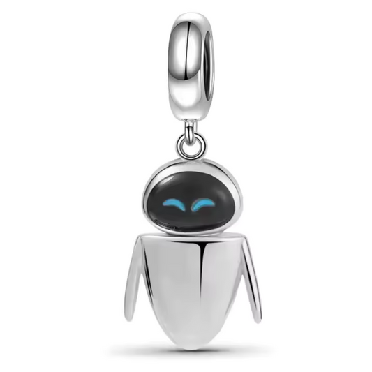 Ajoutez une touche de futur et de charme à votre collection avec ce charm inspiré par Eve, le célèbre robot de WALL-E. Conçu en argent sterling S925, ce charm capture l'élégance et la sophistication du personnage avec des détails minutieux.