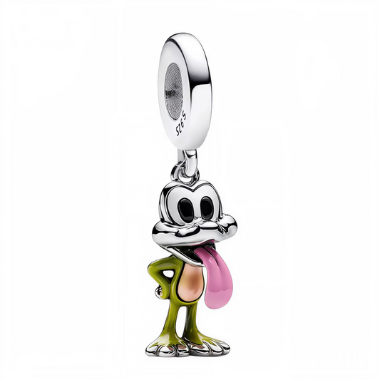 Apportez une touche de fraîcheur et de malice à votre collection avec ce charm pendentif en argent 925 représentant une grenouille debout, peinte en vert éclatant, tirant la langue avec espièglerie. Ce bijou original et ludique capture toute la joie et la vivacité de ce petit amphibien, parfait pour les amateurs de pièces pleines de caractère et de bonne humeur.