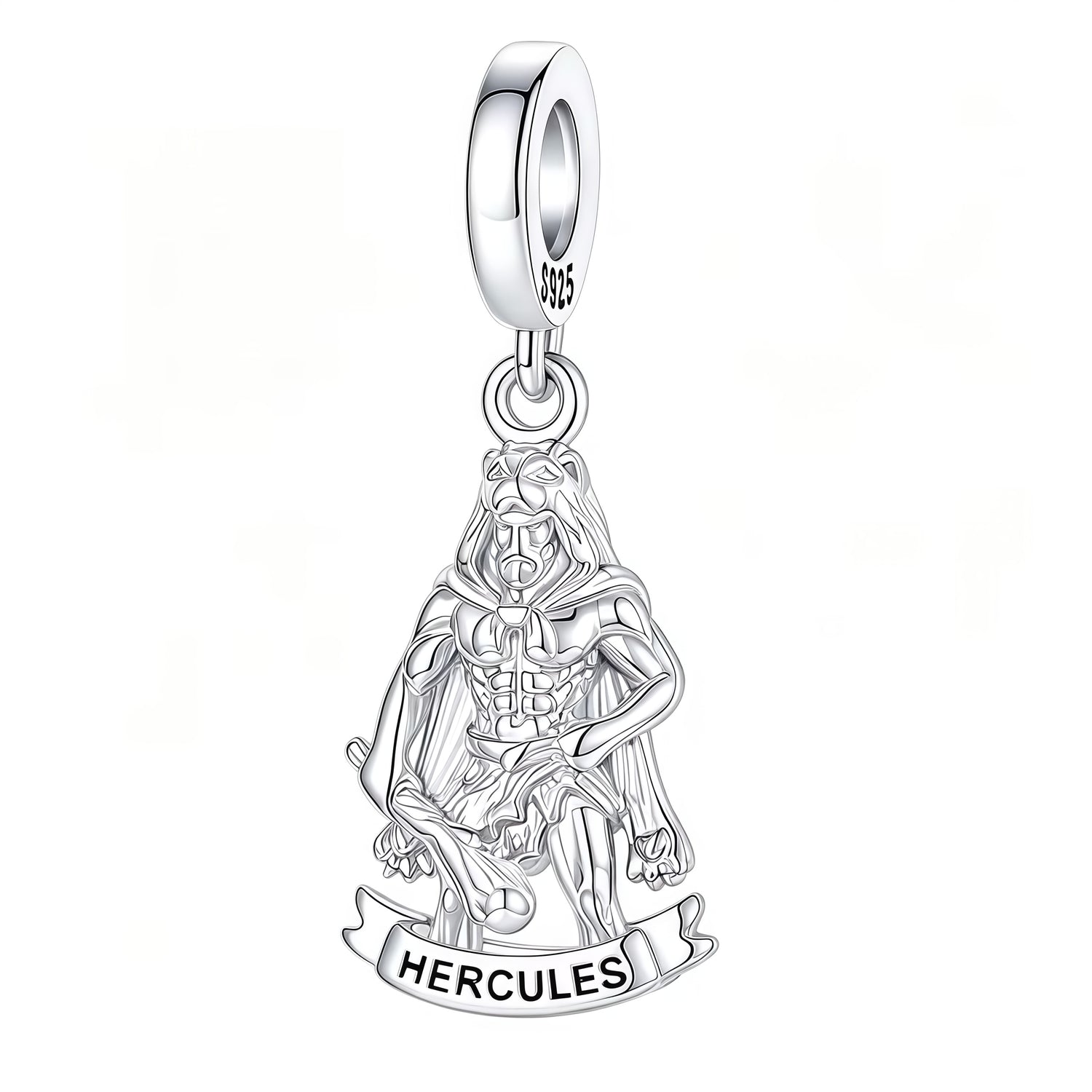 Charm pendentif puissant représentant Hercule, inspiré du célèbre héros de la mythologie grecque. Finement travaillé en argent 925, il le représente avec sa cape, sa massue et sa silhouette imposante, accompagné du nom « HERCULES » sur un petit bandeau. Un bijou original et symbolique pour les amateurs de mythologie et de légendes.

Caractéristiques :

- Matière : Argent 925.
- Design : Hercule avec sa massue, sa cape et l’inscription « HERCULES ».
- Style : Mythologique, puissant, détaillé et intemporel.
-