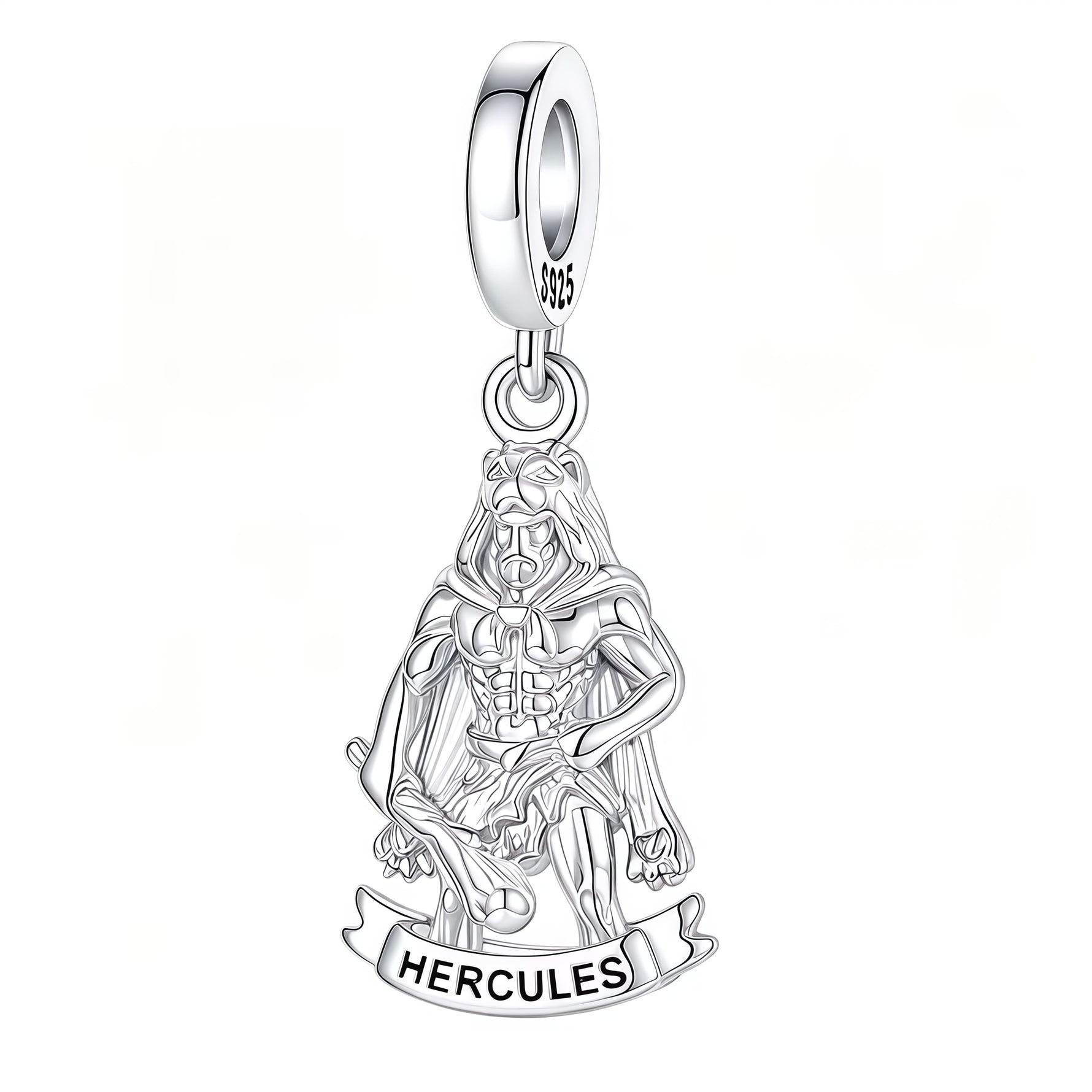 Charm pendentif puissant représentant Hercule, inspiré du célèbre héros de la mythologie grecque. Finement travaillé en argent 925, il le représente avec sa cape, sa massue et sa silhouette imposante, accompagné du nom « HERCULES » sur un petit bandeau. Un bijou original et symbolique pour les amateurs de mythologie et de légendes.

Caractéristiques :

- Matière : Argent 925.
- Design : Hercule avec sa massue, sa cape et l’inscription « HERCULES ».
- Style : Mythologique, puissant, détaillé et intemporel.
-