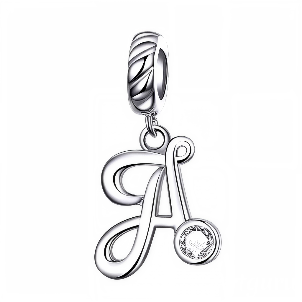 Ajoutez une touche élégante et personnelle à votre bracelet avec ce charm pendentif en argent 925 représentant la lettre "A". Son design raffiné est orné d’un strass blanc scintillant qui capte délicatement la lumière, offrant un bijou simple, charmant et plein de signification. Parfait à porter au quotidien ou à offrir en cadeau pour un style sophistiqué et unique.