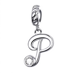 Ajoutez une touche élégante et personnalisée à votre bracelet avec ce charm pendentif en argent 925 représentant la lettre "P". Son design raffiné est orné d’un strass blanc scintillant qui capte délicatement la lumière, offrant un bijou simple, charmant et significatif. Idéal à porter chaque jour ou à offrir en cadeau pour un style sophistiqué et unique.