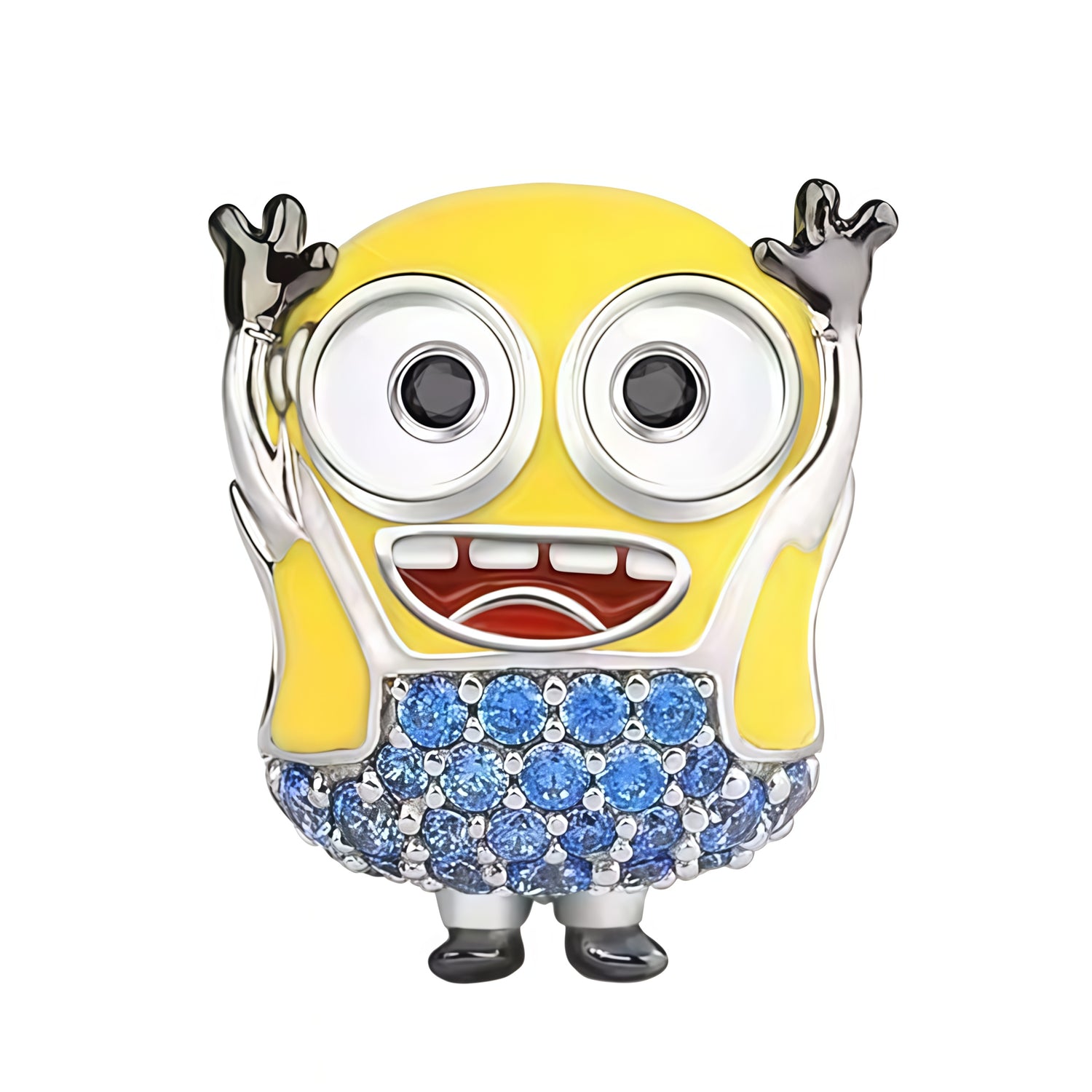 Apporte une touche fun et attachante à ton bracelet avec ce charm pendentif Minion Bob. Inspiré de l’univers des Minions, ce bijou met en valeur Bob avec son look emblématique, ses couleurs vives et des détails pleins de bonne humeur. Un charm original et plein de fantaisie, parfait pour les fans de Minions et des pièces ludiques.

Caractéristiques :

- Matière : Argent 925 avec détails en émail coloré.
- Design : Minion Bob en version pendentif avec finitions soignées.
- Dimensions : Taille délicate et con