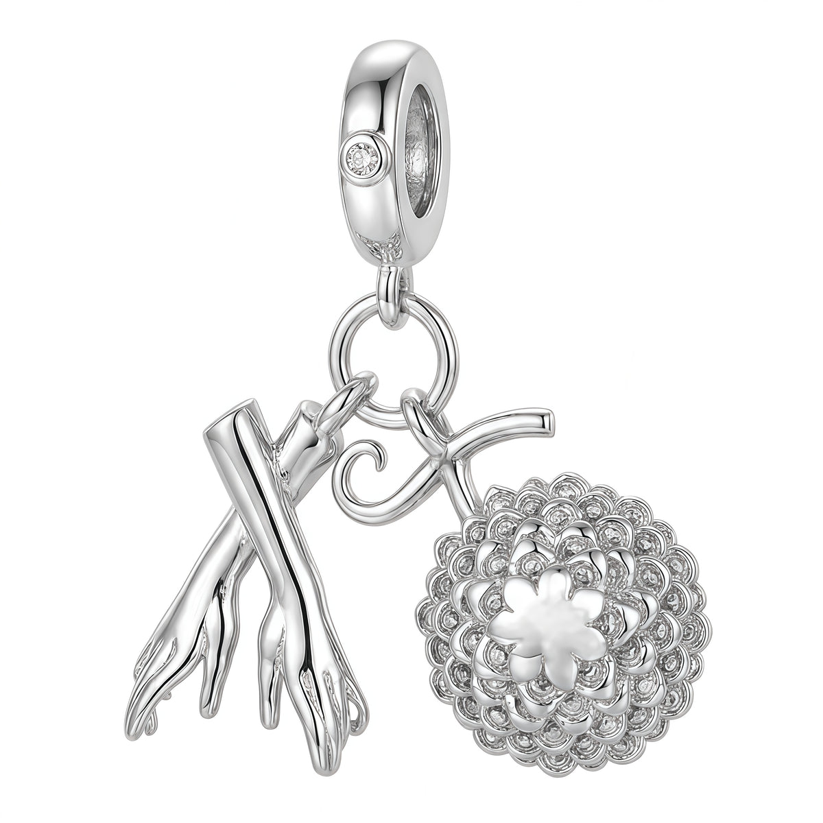 Charm pendentif inspiré de l’univers de One Piece, avec un motif représentant trois sabres croisés accompagnés d’une fleur décorative ornée de détails brillants. Finement travaillé en argent 925, ce modèle offre un rendu élégant et original pour les passionnés de la série.

Caractéristiques :

Matière : Argent 925 avec détails brillants.
Design : Trois sabres croisés et fleur décorative.
Style : Manga, élégant, original et collector.
Symbolique : Aventure, force, courage, équipage et détermination.
Compatib