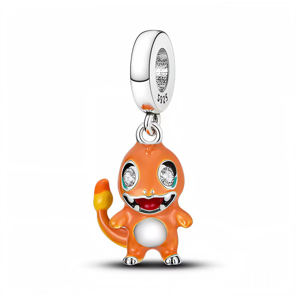 Apportez une touche de feu à votre collection de bijoux avec ce charm pendentif en argent 925 représentant Salamèche, le célèbre petit dragon des flammes. Symbole de passion et d’énergie, ce bijou finement travaillé séduira les fans de Pokémon et les amateurs de pièces originales et ludiques.