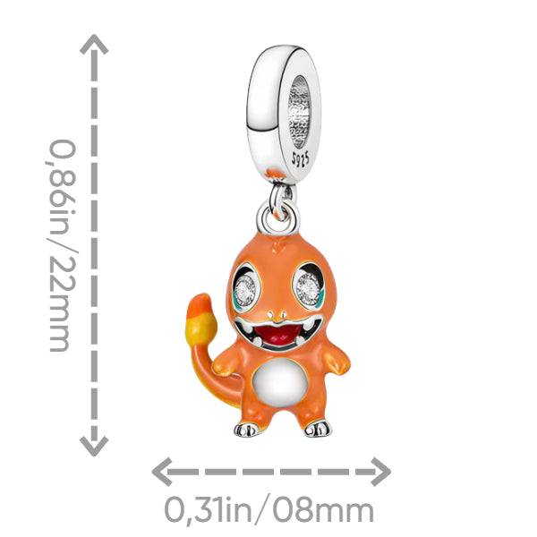Apportez une touche de feu à votre collection de bijoux avec ce charm pendentif en argent 925 représentant Salamèche, le célèbre petit dragon des flammes. Symbole de passion et d’énergie, ce bijou finement travaillé séduira les fans de Pokémon et les amateurs de pièces originales et ludiques.