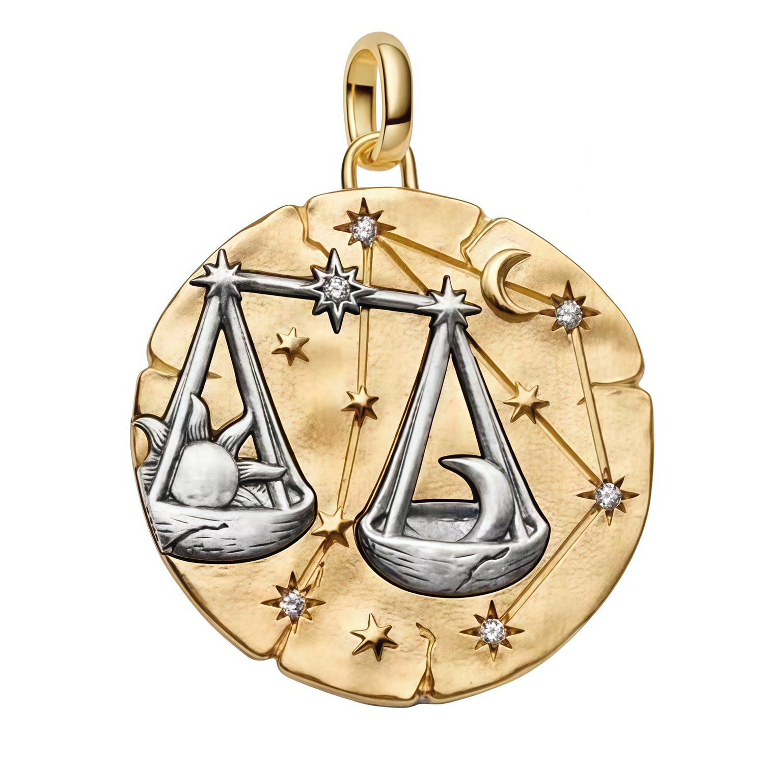 Charm pendentif raffiné représentant la Balance, symbole d’équilibre et d’harmonie.
Sa finition bicolore lui confère un style élégant et mystique, parfait pour exprimer votre personnalité.


Caractéristiques :

- Matière : Argent 925 (finition bicolore dorée).
- Design : Constellation de la Balance.
- Style : Astrologique, élégant et équilibré.
- Symbolique : Justice, harmonie, amour.
- Compatibilité : Charm pendentif compatible avec bracelets et colliers.