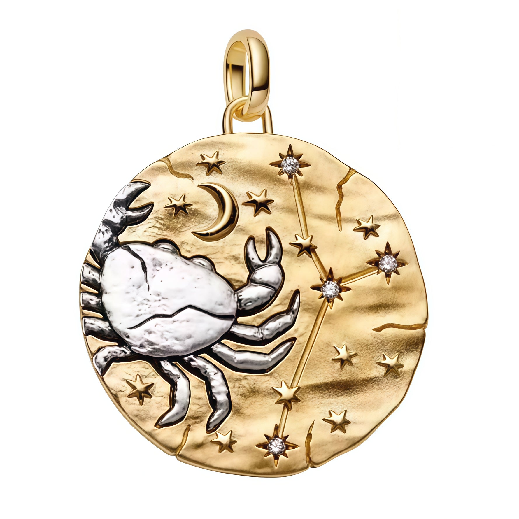 Charm pendentif délicat inspiré du Cancer, avec un design céleste doux et protecteur.
Sa finition bicolore lui confère un style élégant et mystique, parfait pour exprimer votre personnalité.


Caractéristiques :

- Matière : Argent 925 (finition bicolore dorée).
- Design : Constellation du Cancer.
- Style : Astrologique, doux et émotionnel.
- Symbolique : Protection, famille, sensibilité.
- Compatibilité : Charm pendentif compatible avec bracelets et colliers.