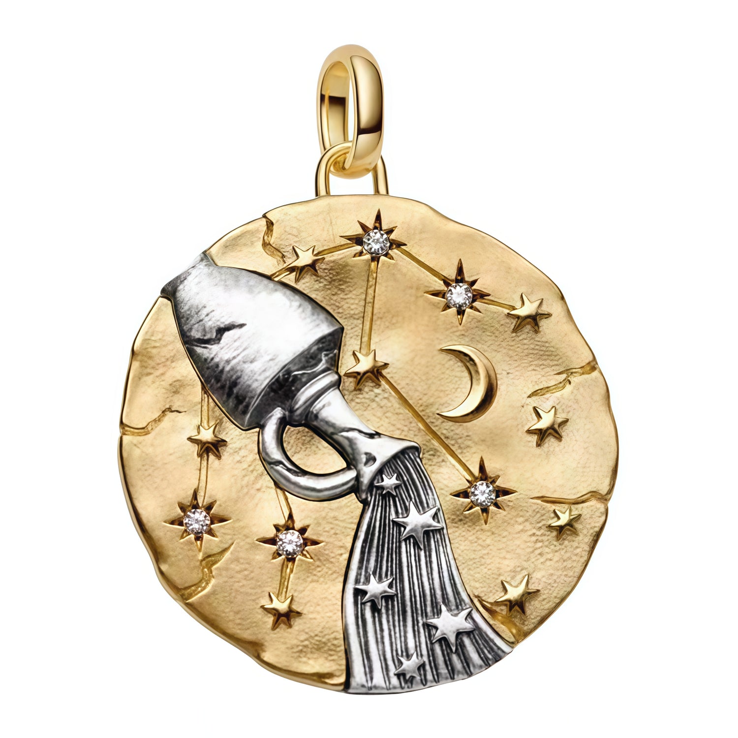 Charm pendentif original représentant le Verseau, avec un design moderne et inspirant.
Sa finition bicolore lui confère un style élégant et mystique, parfait pour exprimer votre personnalité.


Caractéristiques :

- Matière : Argent 925 (finition bicolore dorée).
- Design : Constellation du Verseau.
- Style : Astrologique, créatif et unique.
- Symbolique : Innovation, liberté, originalité.
- Compatibilité : Charm pendentif compatible avec bracelets et colliers.