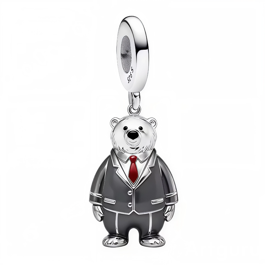 Ce charm pendentif médailon en argent 925 (S925) capture Koslov l'ours polaire massif de Zootopie, silhouette imposante musclée, regard stoïque impitoyable, costume sombre mafieux, ours fidèle de Mr. Big. Il symbolise loyauté indéfectible, force silencieuse et mafia Thundertown.

Caractéristiques :

Matière : Argent 925, détails cravate.
Design : Koslov profil intimidant, anneau suspension bracelet/chaîne, gravure.
Dimensions : Robuste pendante.