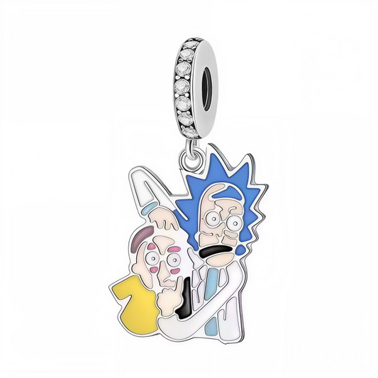 Plongez dans l’univers absurde et fascinant de Rick et Morty avec ce charm pendentif en argent 925, mettant en scène l’un des moments les plus mémorables : Rick qui force Morty à "ouvrir les yeux" – littéralement et métaphoriquement. Ce bijou original capture avec humour et audace l’énergie brute de la série, entre éveil brutal à la réalité et folie interdimensionnelle.