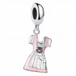 Ce charm pendant en argent 925 capture une robe dirndl traditionnelle miniature aux tons rose poudré blanc, corsage laçage cœur ruban, jupe volantée corset brodé losange contrastés. Les détails émaillés fins évoquent fêtes bavaroises joyeuses.

Caractéristiques

Matière : Argent 925 émail rose blanc.
Design : Robe dirndl laçage jupe, bélière discrète intégrée.
Compatibilité : Parfait bracelets colliers charms modulables.
