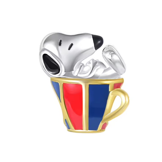 Snoopy in a Cup Charm