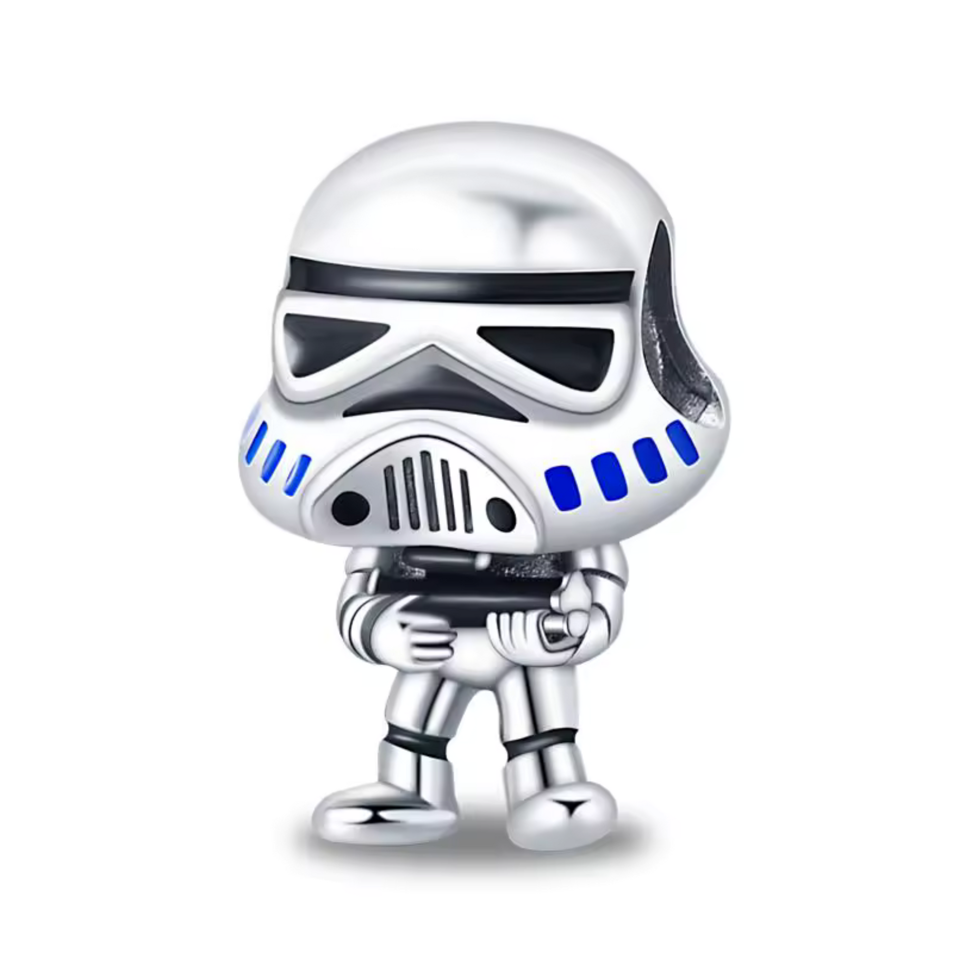 Affichez votre allégeance à l'Empire Galactique avec ce Charm - Stormtrooper, en argent sterling S925. Ce charm représente le casque emblématique des Stormtroopers, les soldats légendaires de l'Empire dans la saga Star Wars. Idéal pour les fans de la franchise, ce charm ajoute une touche galactique et unique à toute collection de bijoux.