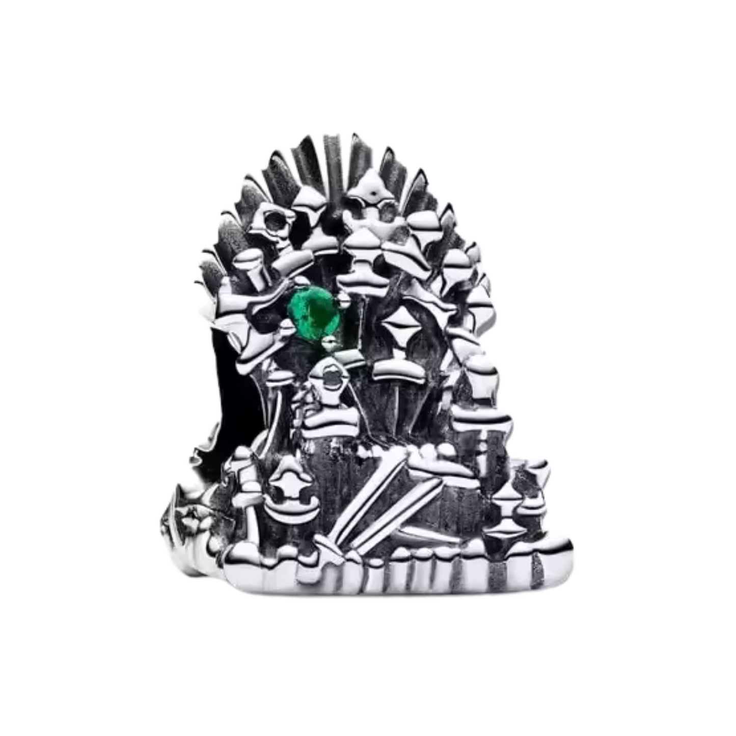 Ajoutez une touche de majesté et de pouvoir à votre collection avec ce charm représentant le Trône de Fer, emblème ultime de Game of Thrones. Fabriqué en argent sterling 925, ce charm de haute qualité est compatible avec tous les bracelets Pandora, garantissant une intégration parfaite à votre bijou préféré. Parfait pour les fans de la série, ce charm capture l'essence du trône emblématique avec des détails minutieux, évoquant la grandeur et les intrigues politiques de Westeros.