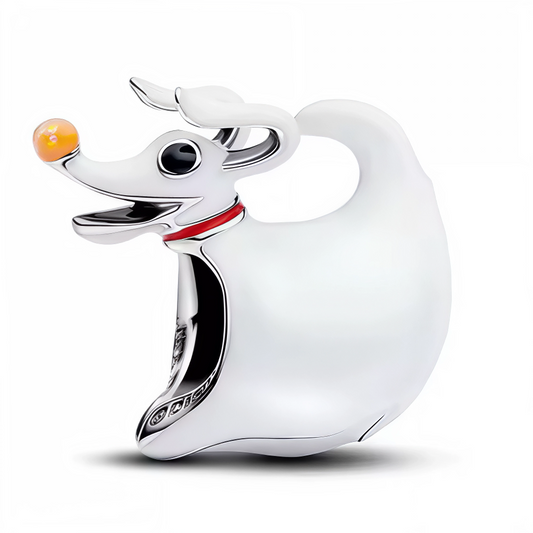 Apportez une touche fantomatique et adorable à votre collection avec ce charm en Argent 925 (S925), représentant Zéro, le chien fantôme fidèle de Jack Skellington (L'étrange noël de Monsieur Jack). Un bijou unique et plein de charme parfait pour sublimer vos bracelets et colliers avec l’esprit d’Halloween.

Caractéristiques
– Matière : Argent 925 (S925).
– Design : Zéro détaillé et fantomatique.
– Coloris : Argenté brillant avec touches lumineuses.
– Compatibilité : Convient aux bracelets à charms type Pand