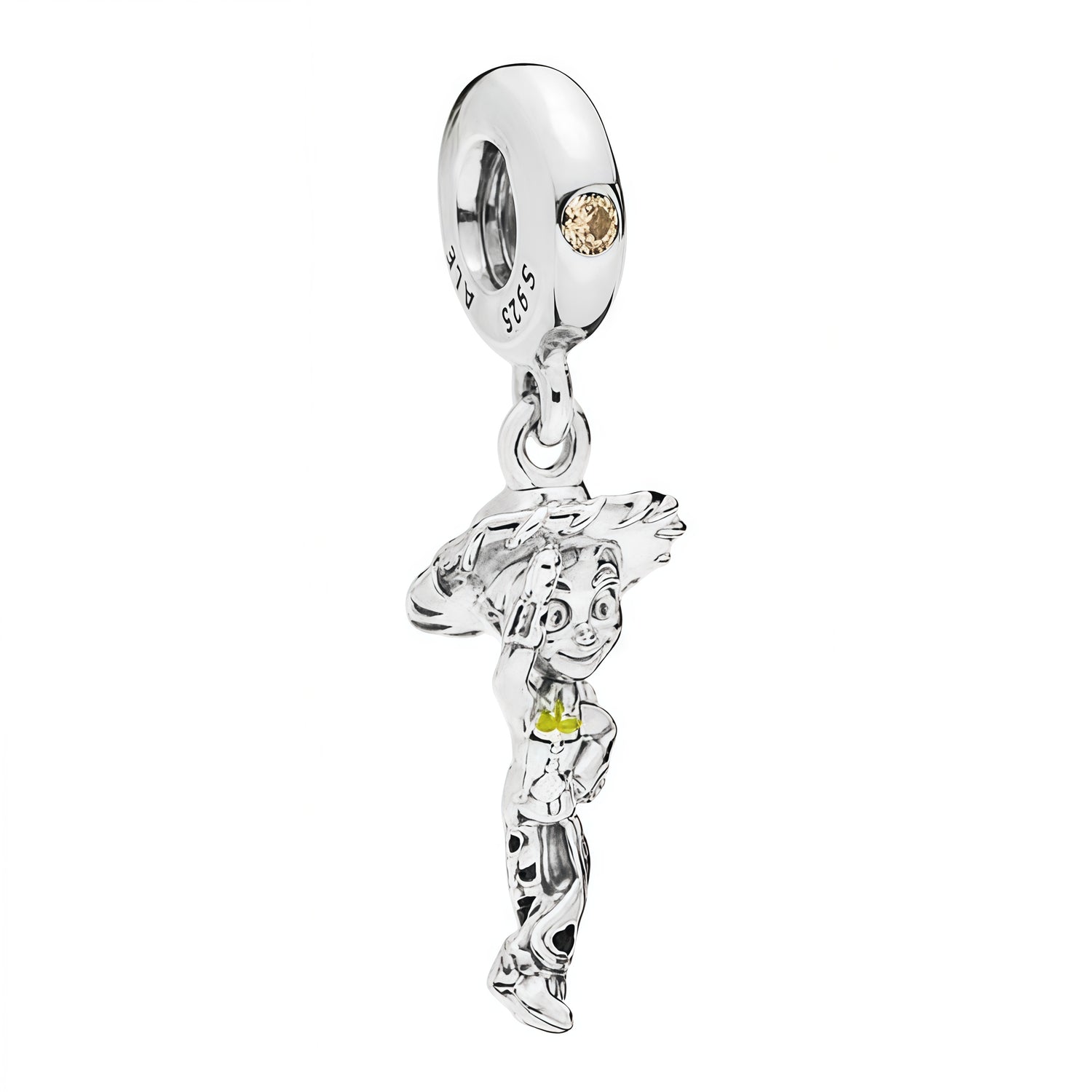 Apporte une touche western et nostalgique à ton bracelet avec ce charm pendentif inspiré de Jessie, la cowgirl emblématique de Toy Story. Son design en argent 925 met en valeur ses tresses, son chapeau, son allure dynamique et ses détails iconiques, pour un bijou sobre, élégant et collector. Un charm Disney Pixar parfait pour les fans de l’univers Toy Story.

Caractéristiques :

- Matière : Argent 925.
- Design : Jessie en version pendentif tout argenté avec détails soignés.
- Dimensions : Taille délicate e