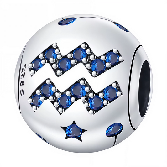 Ajoutez une note de modernité à votre collection avec ce charm rond en Argent 925, représentant le signe astrologique Verseau orné de strass bleus éclatants. Un bijou unique qui incarne innovation et originalité, sublimé par une touche de couleur vibrante.

Caractéristiques
– Matière : Argent 925 (S925).
– Design : Charm rond avec signe du Verseau et strass bleus.
– Coloris : Argenté brillant avec éclat bleu.
– Style : Astrologique, élégant et coloré.